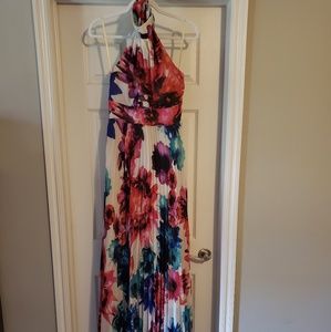 Eliza J Maxi Floral halter dress, size 10